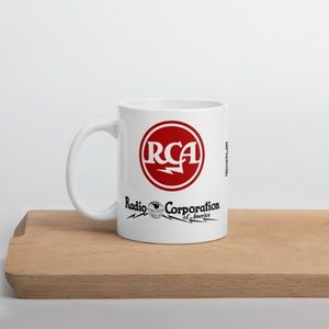 Coffee Tea Mug with the Vintage RCA Logo from the 1920's